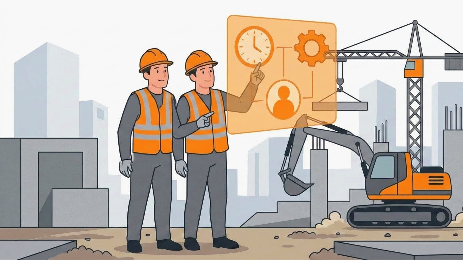 Plac budowy z perspektywy operatora